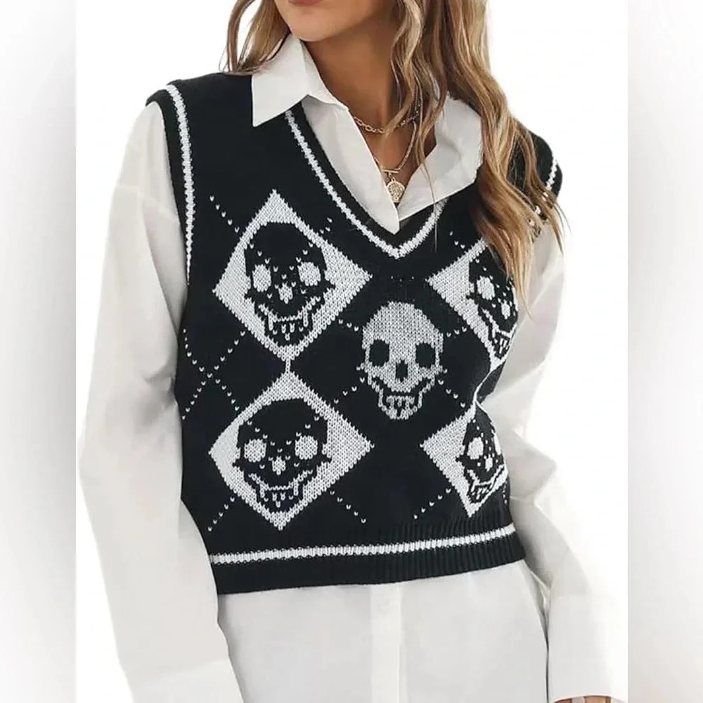 Women's Skull Vest Size L